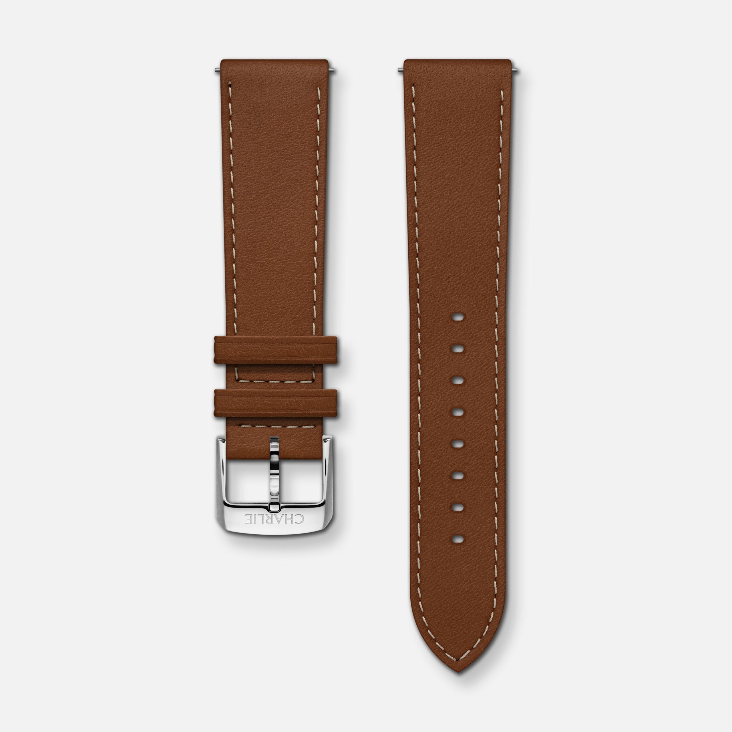 Charlie Paris Brun skinnreim 20mm