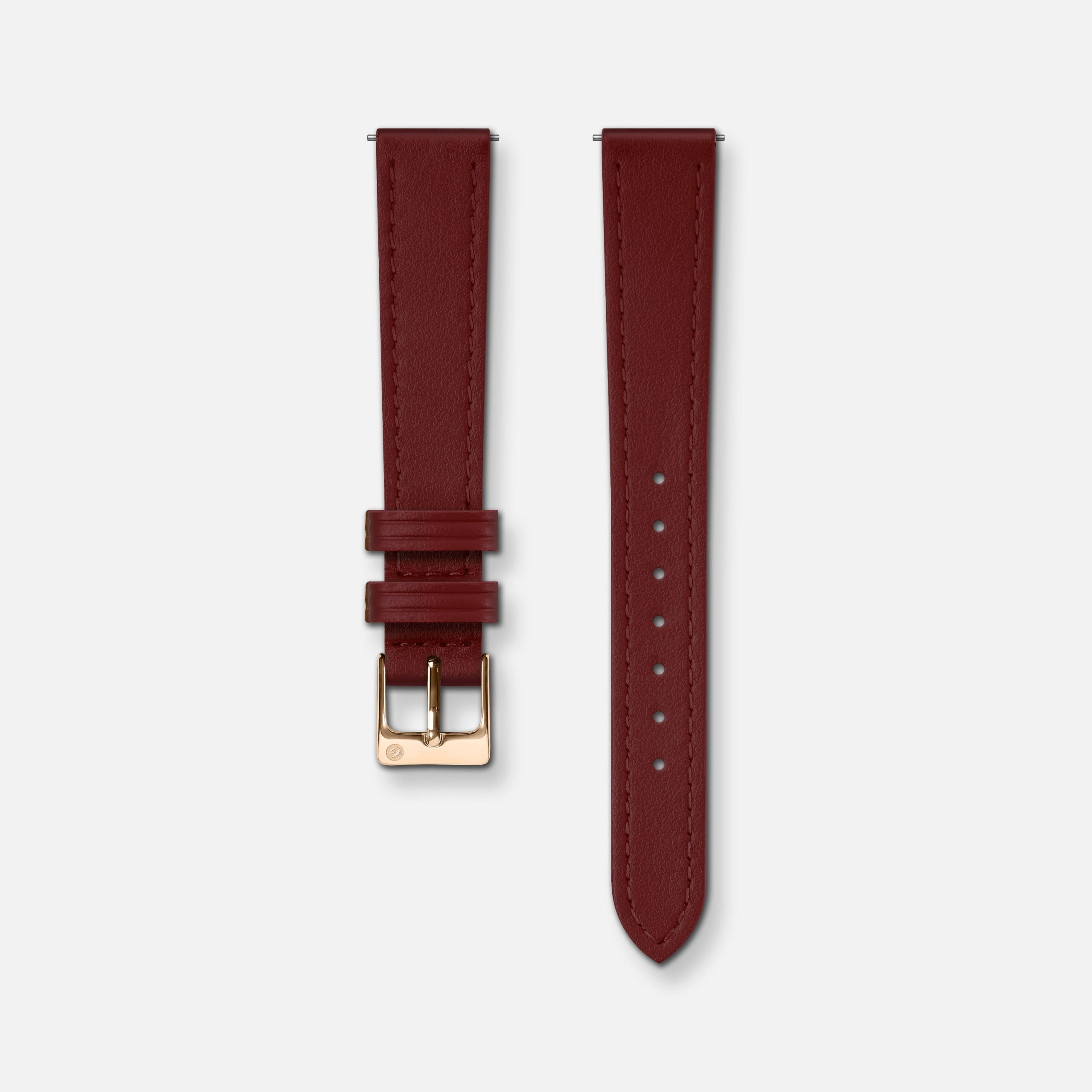 Charlie Paris Burgunder skinnreim 14mm