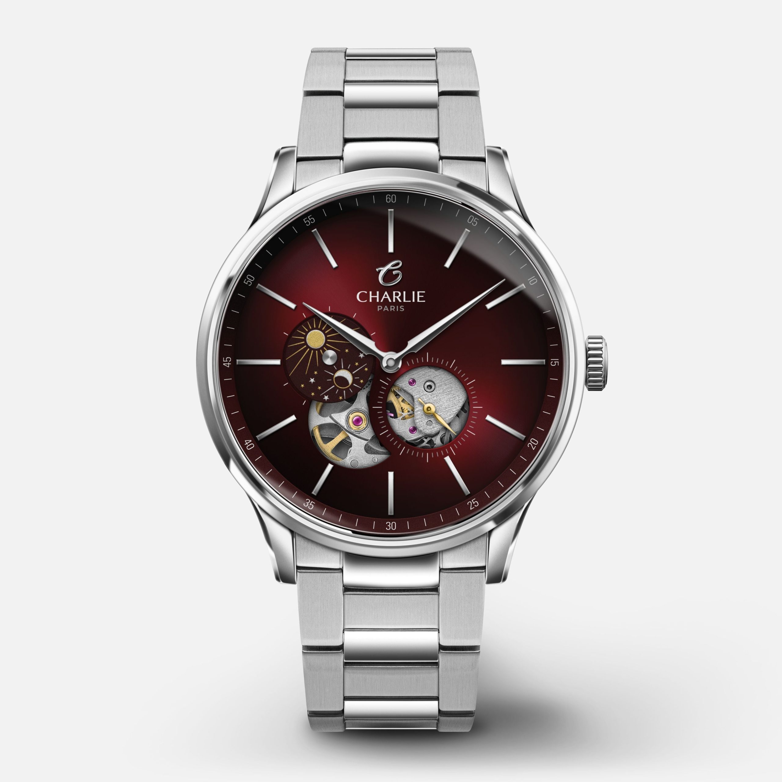 Charlie Paris INITIAL - Open Heart Day/Night - Burgundy