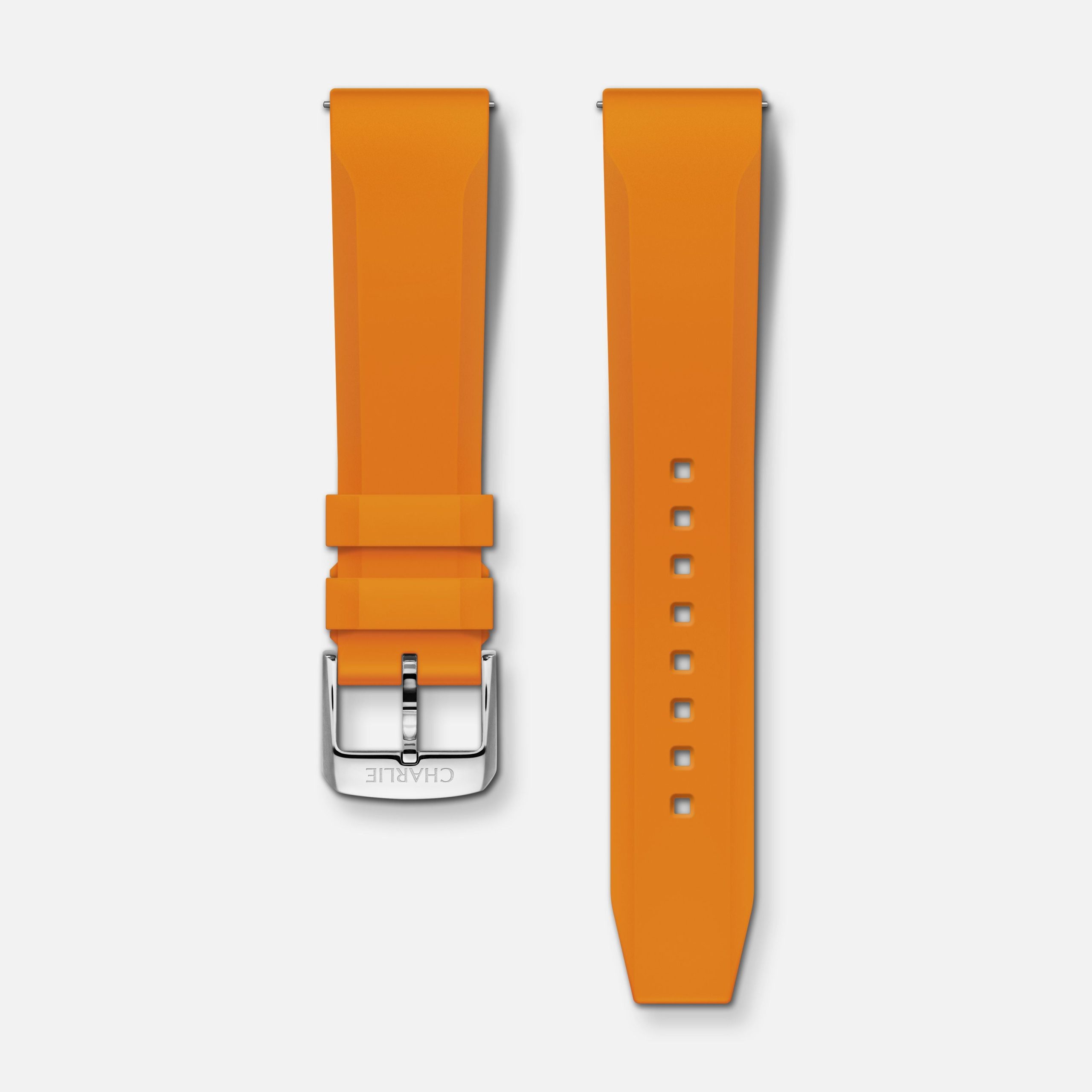 Charlie Paris Oransje gummireim 20mm