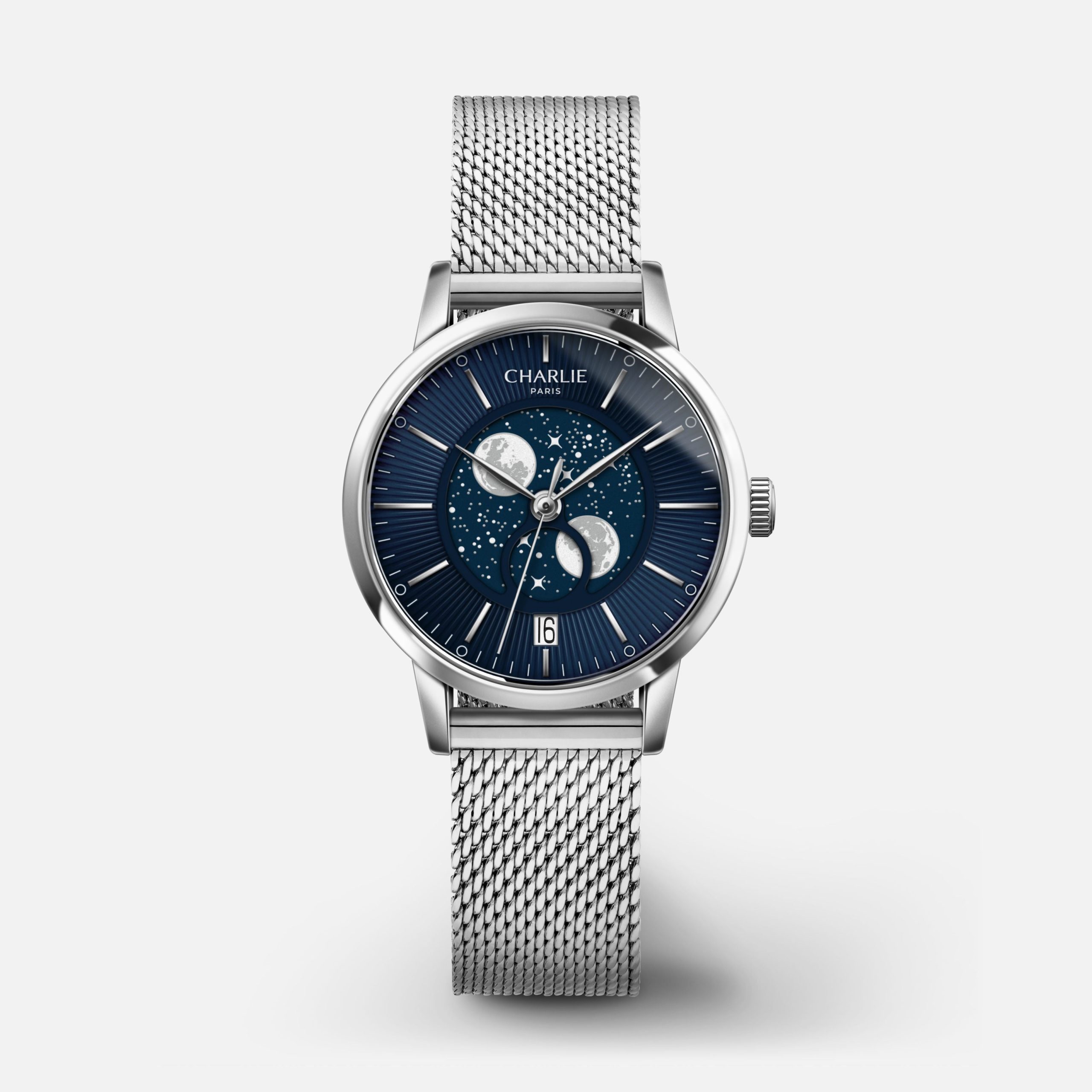 Charlie Paris SULLY - Moon phase - Steel & Blue