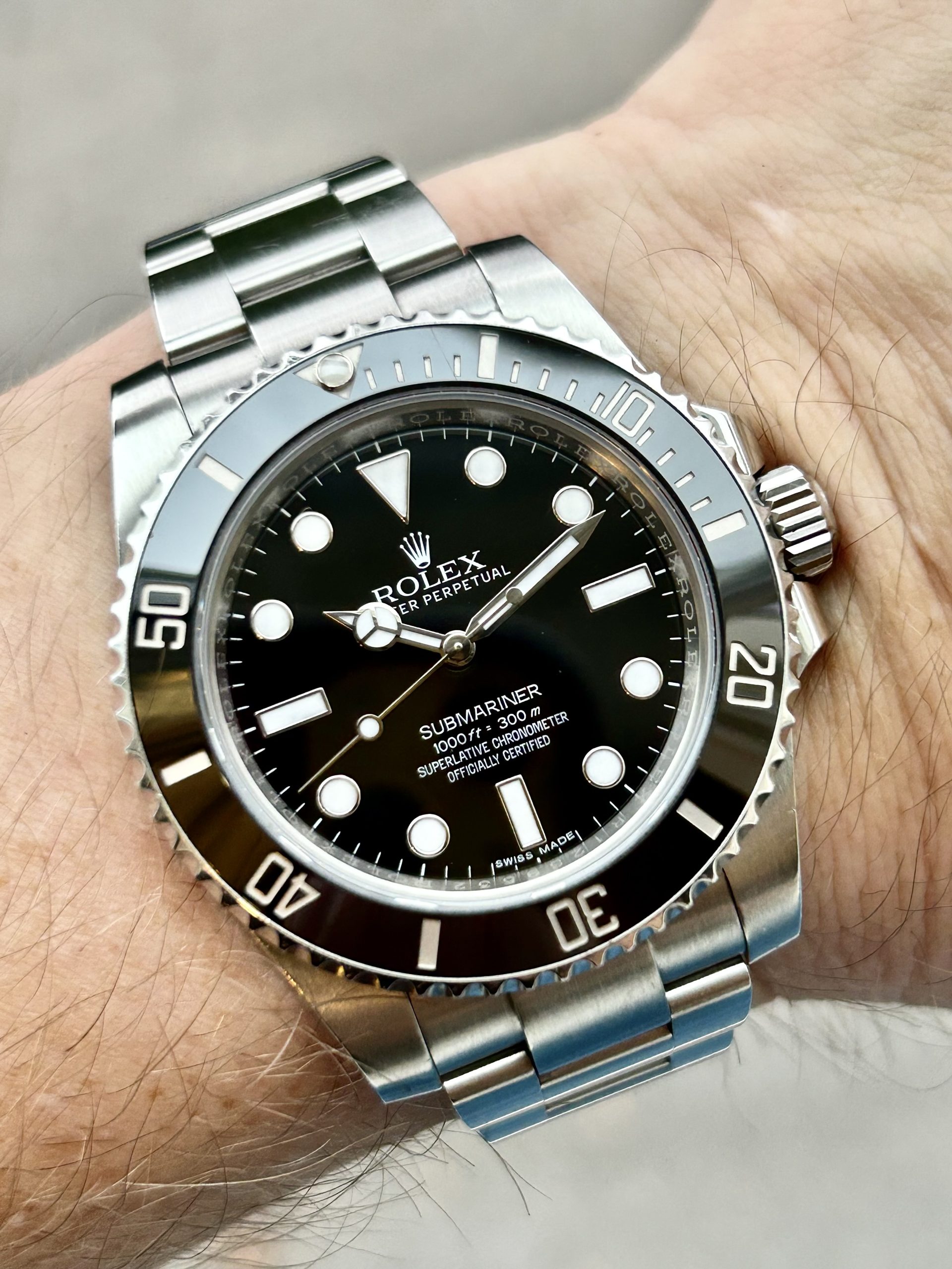 Solgt - ny på vei inn. Rolex Submariner 114060 – 2017