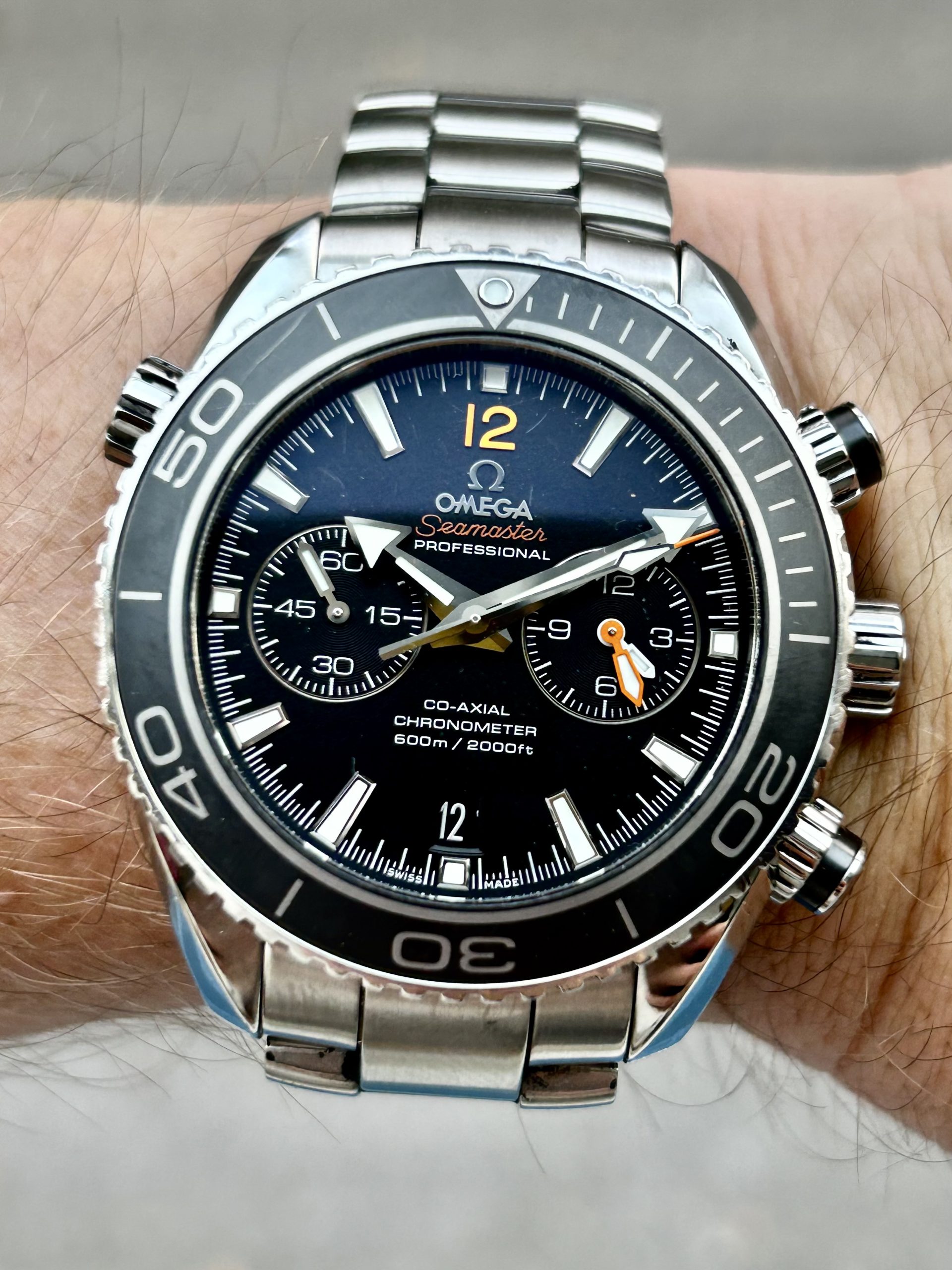 Solgt - Omega Seamaster Planet Ocean Chronograph 600M Co-Axial 45,5 mm 2015