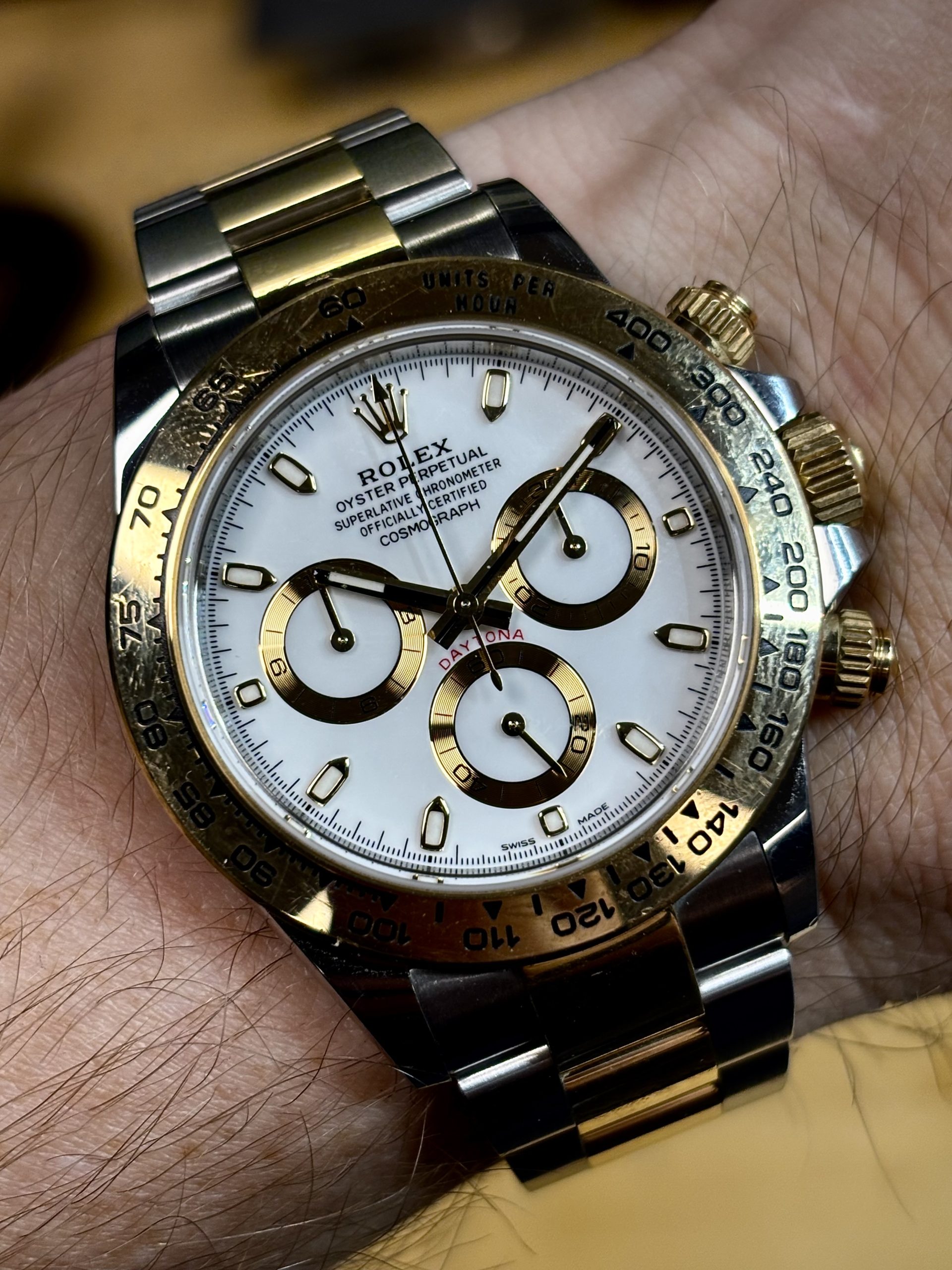 Solgt - Rolex Cosmograph Daytona – Gull/Stål 2021