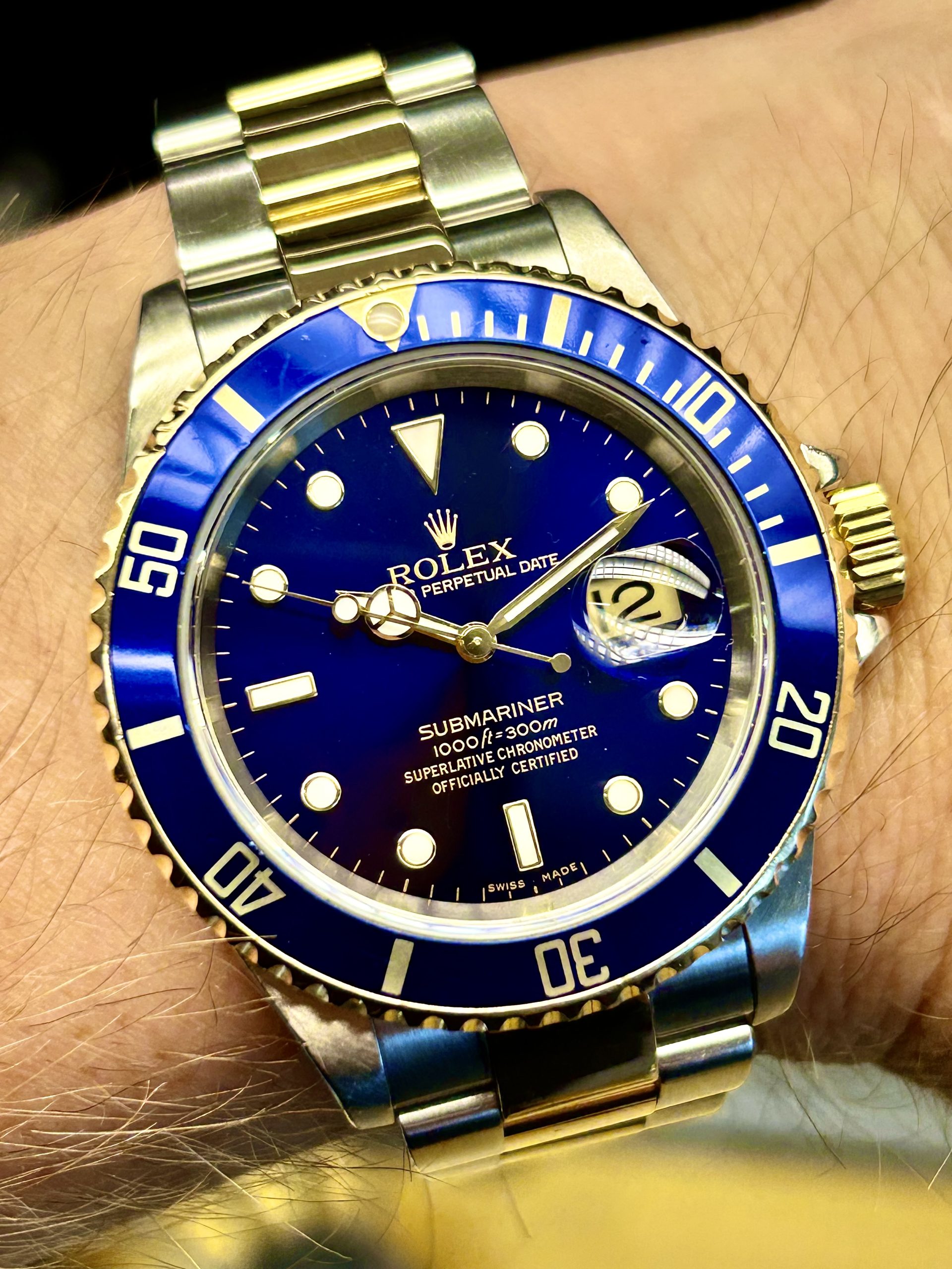 Solgt - Rolex Submariner Date 16613 “Bluesy” – 2005