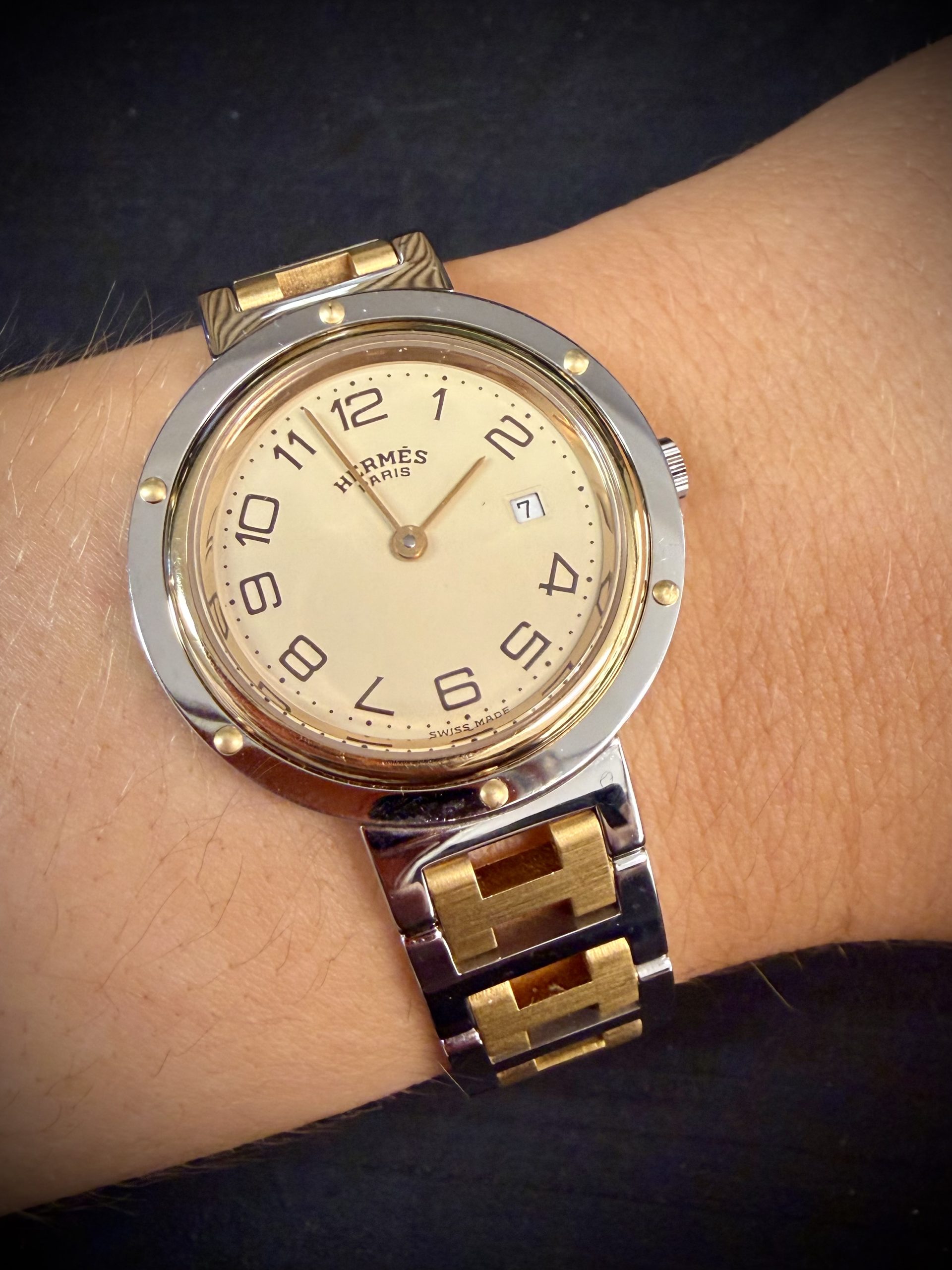 Solgt - Vi skaffer flere - Hermès Paris – Vintage dameur fra 1990 | Ubrukt &amp; sjelden